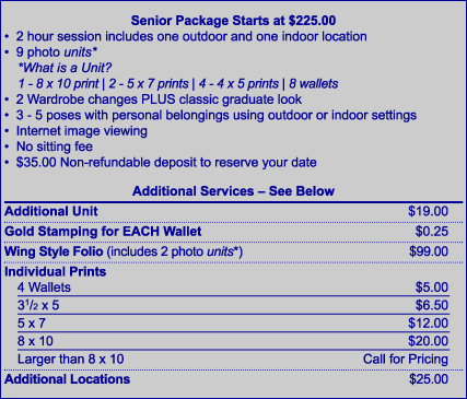 senior pictures information